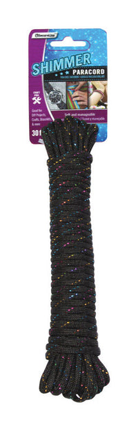 SecureLine 5/32 in. D X 30 ft. L Black Diamond Braided Poly Paracord
