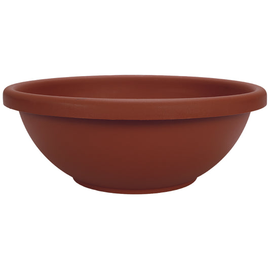 Akro Mils GAB14000E35 14" Plastic Garden Bowl Planter Clay (Pack of 12)