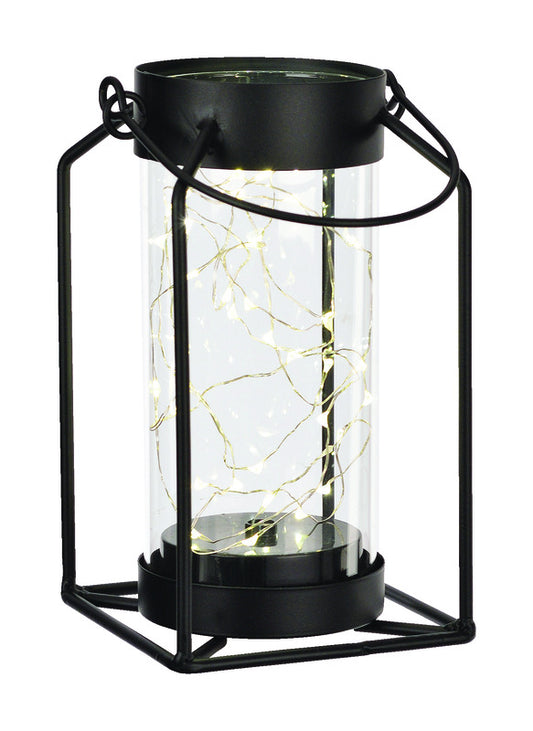 Paradise Lighting Glass/Metal Contemporary Lantern Black