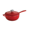3 Qt Enameled Cast-Iron Series 1000 Covered Saucier - Gradated Red