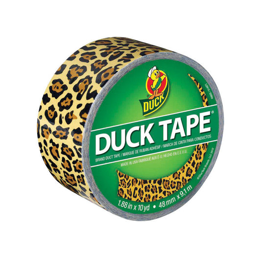 Duck  1.88 in. W x 10 yd. L Multicolored  Leopard  Duct Tape