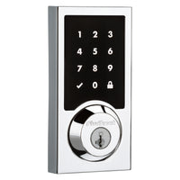 Kwikset SmartKey Polished Chrome Metal Electronic Deadbolt