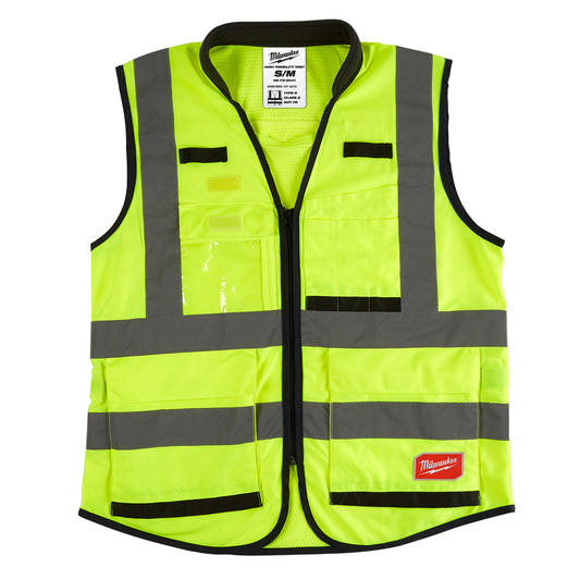 Milwaukee  Polyester  Performance Safety Vest  High Visibility Yellow  L/XL