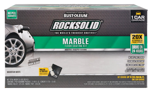 Rust-Oleum Rock Solid Marble Mountain White Floor Coating Kit 80 oz.