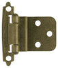 Cabinet Inset Hinge, Self-Closing, Antique Brass, 3/8-In., 2-Pk.