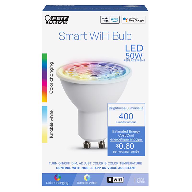 Feit GU10 LED Smart Bulb Color Changing 50 Watt Equivalence 1 pk | Max Warehouse