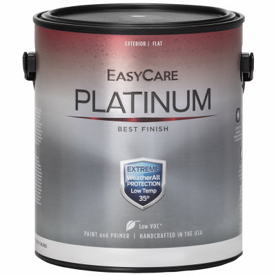 Premium Extreme Exterior Paint/Primer In One, WAEF-9, Flat, White, Gallon (Pack of 4)