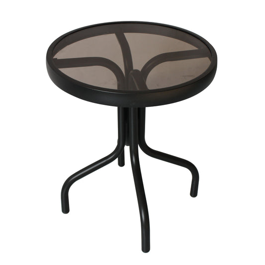 Living Accents  Barrington  Round  Brown  Glass  Side Table