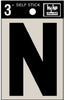 Hy-Ko 3 in. Black Vinyl Letter N Self-Adhesive 1 pc. (Pack of 10)