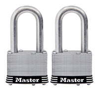 Master Lock  1.75 in. W Stainless Steel  4-Pin Tumbler  Padlock  2 pk Keyed Alike