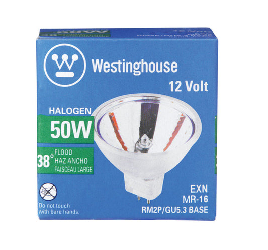 Westinghouse Cool White Low Voltage Flood MR16 Halogen Light Bulb 50W 12V 3050K 500 Lumens