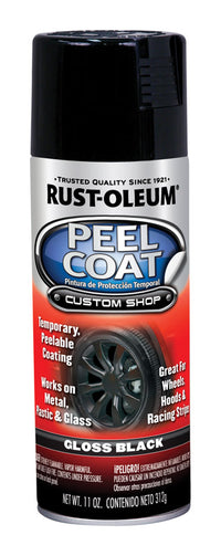 Rust-Oleum  Peel Coat  Gloss  Black  Peelable Rubber Spray Paint Coating  11 oz. (Pack of 6)