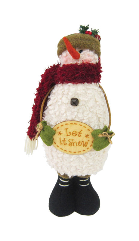 Celebrations  Standing Snowman Let It Snow  Christmas Decoration  Multicolored  Polyester  1 pk (Pack of 6)