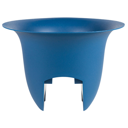 Bloem Modica Blue Plastic UV-Resistant Round Deck Rail Planter 8.8 H x 12 Dia. in. (Pack of 6)