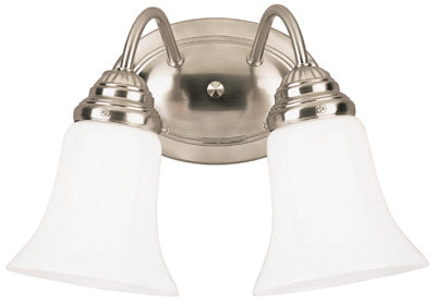 Westinghouse 2 Brushed Nickel White Wall Sconce
