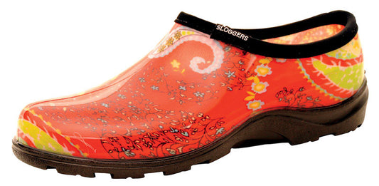 Sloggers 5104RD06 Size 6 Paisley Red Women's Waterproof Rain & Garden Shoe