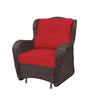 Living Accents  Brown  Wicker Frame Glider  Chair  Red