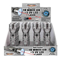 Blazing LEDz Multi-Function 91 lm Silver LED Flashlight AAA Battery (Pack of 16)