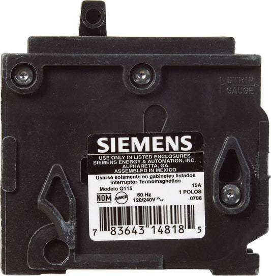 Siemens 15 amps Standard Single Pole Circuit Breaker