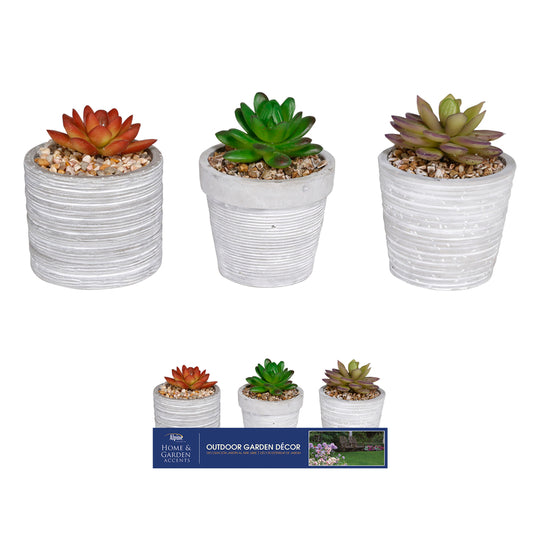 Alpine Polyresin Assorted 6 in. H Mini Flowerpots Outdoor Decoration (Pack of 9)