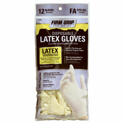 Painting Gloves, Disposable, Latex, 12-Ct. (Pack of 6)