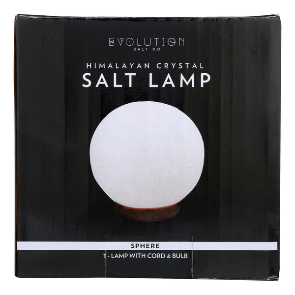 Lámpara de sal Evolution Salt, esfera blanca, 6 libras