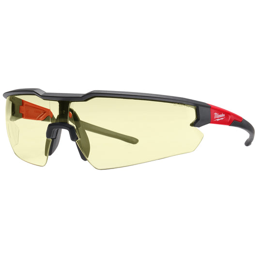 Milwaukee Anti-Fog Safety Glasses Yellow Lens Black/Red Frame