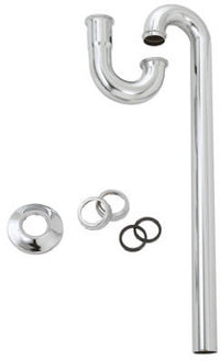 1-1/4-Inch O.D. Tube Slip Joint x 20-Inch Chrome Lavatory Floor Drain S Trap