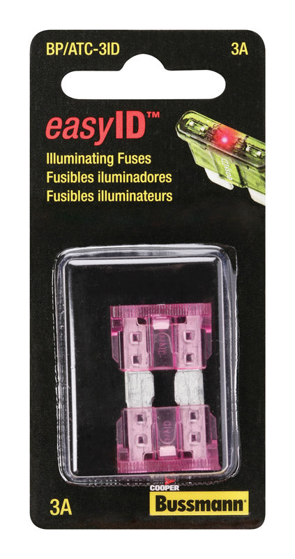 Bussmann EasyID 3 amps Fast Acting Fuse 2 pk