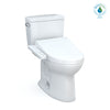 TOTO® Drake® WASHLET®+ Two-Piece Elongated 1.28 GPF Universal Height TORNADO FLUSH® Toilet with C2 Bidet Seat, Cotton White - MW7763074CEFG#01
