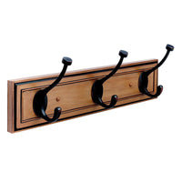 Amerock  18 in. L Pine/Zinc  Medium  3-Hook  Rack  1 pk