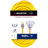 Monster Just Power It Up Outdoor 50 ft. L Yellow Extension Cord 12/3 SJTW