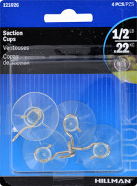 Suction Cup, Clear, Small (Pack of 4)