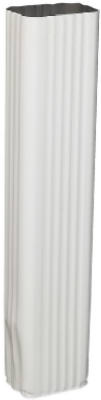 Aluminum Downspout Extension, White, 2 x 3 x 15-In. (Pack of 24)