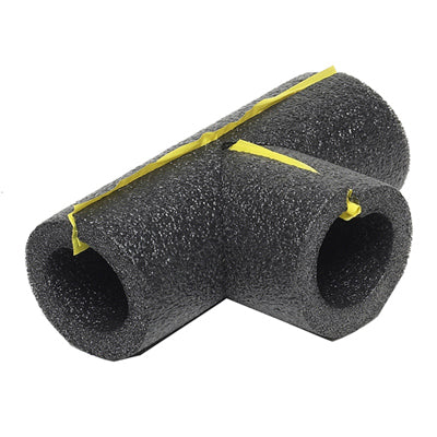 Tee Pipe Insulation, Polyethylene Foam, Gray, For 3/4-In. Copper Pipe