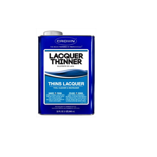 Crown Lacquer Thinner 1 qt. (Pack of 6)