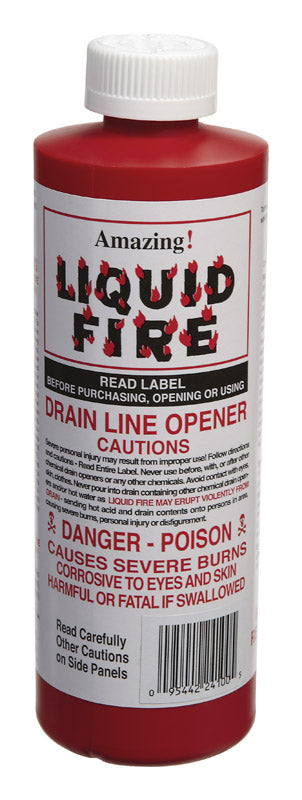 Amazing Liquid Fire Liquid Drain Opener 16 oz (Pack of 12)