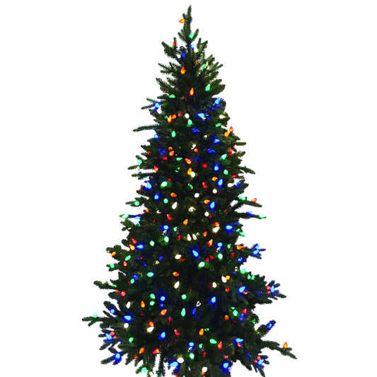 Holiday Bright Lights  7 ft. Multicolored  Prelit Griswold Fir  Artificial Tree  400 lights
