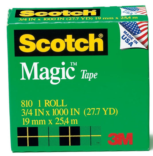3M 810-3PK 3 Pack 3/4" Scotch® Magic™ Tape                                                                                                            
