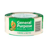 Duck 1.88 in. W x 60 yd. L Beige Regular Strength Masking Tape 1 pk (Pack of 12)