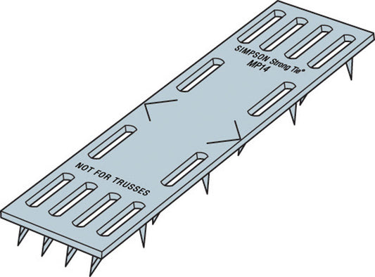 Simpson Strong-Tie 4 in. H X 0.4 in. W X 1 in. L Galvanized Steel Mending Plate