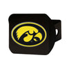 University of Iowa Black Metal Hitch Cover - 3D Color Emblem