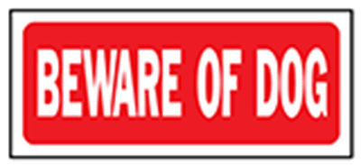 Hy-Ko English Beware of Dog Sign Plastic 6 in. H x 14 in. W (Pack of 5)