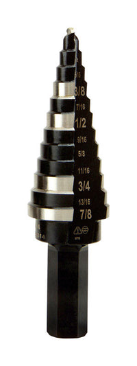 Klein Tools High Speed Steel Double Flute Step Drill Bit 1 pc