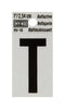 Hy-Ko 1 in. Reflective Black Vinyl Letter T Self-Adhesive 1 pc. (Pack of 10)
