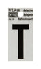 Hy-Ko 1 in. Reflective Black Vinyl Letter T Self-Adhesive 1 pc. (Pack of 10)