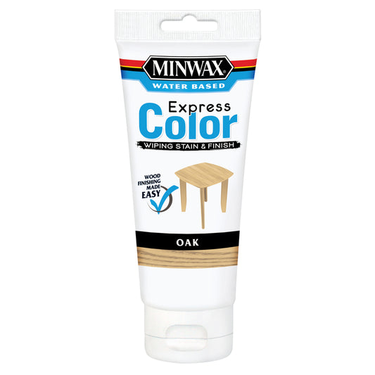 Minwax Express Color Semi-Transparent Oak Water-Based Acrylic Wiping Stain And Finish 6 Oz. (Pack Of 4)
