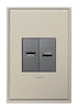 Legrand  Adorne  2.1 amps 125 volt Silver  Half Size USB Charging Port  5-15 R  1 pk
