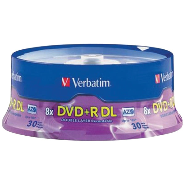 DVD+R Verbatim de 8,5 gigabytes, paquete de 30