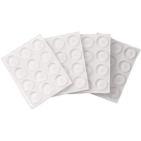 Softtouch Plastic Self Adhesive Bumper Pad Clear Round 1/2 in. W 48 pk